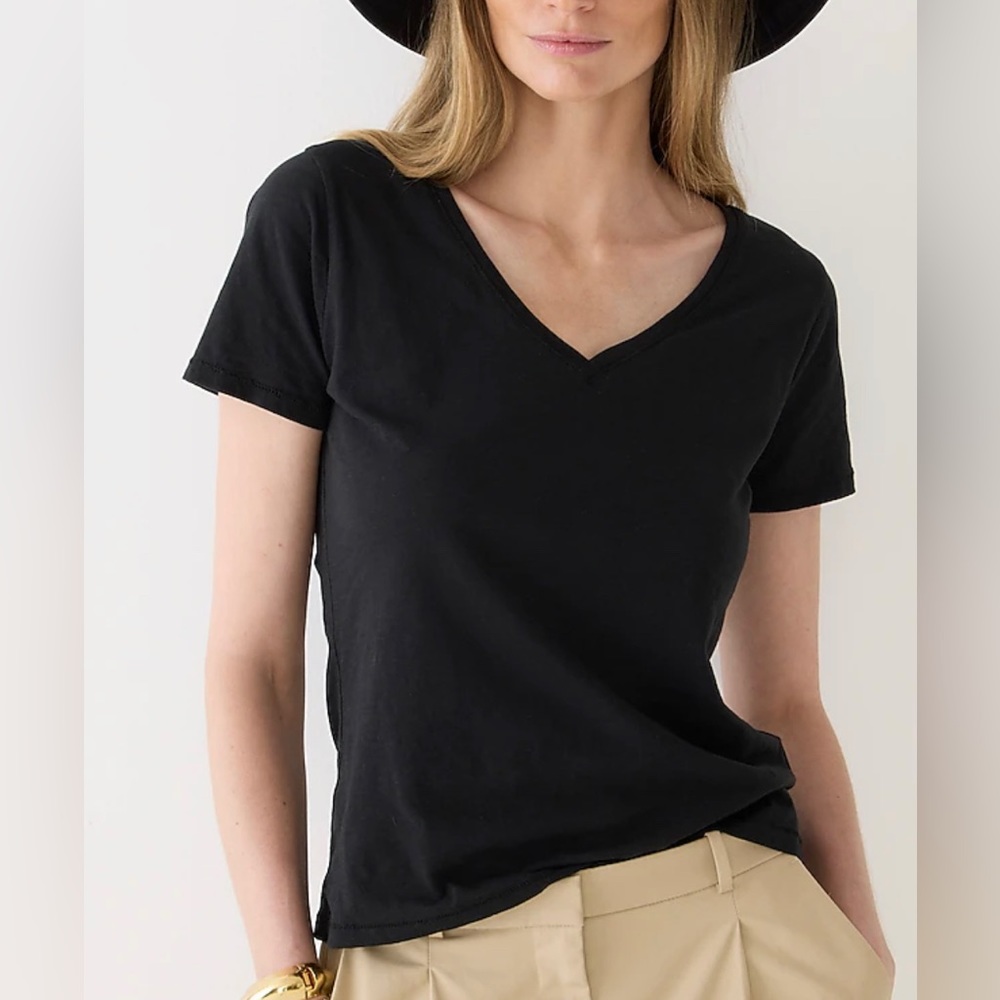 J.Crew Vintage Cotton V Neck Tee